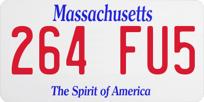 MA license plate 264FU5