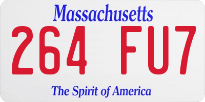 MA license plate 264FU7