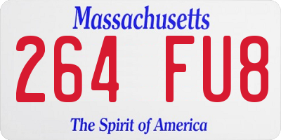 MA license plate 264FU8