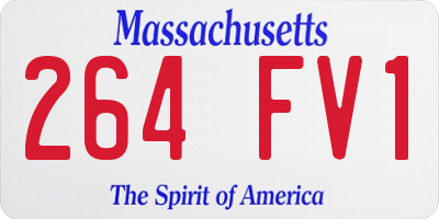 MA license plate 264FV1