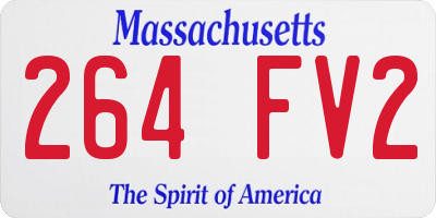 MA license plate 264FV2