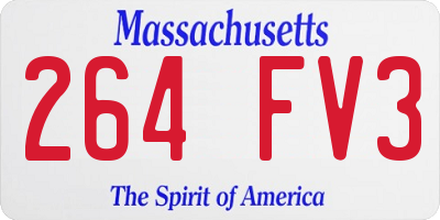 MA license plate 264FV3