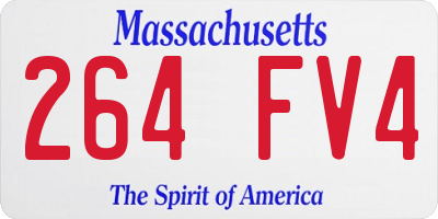 MA license plate 264FV4