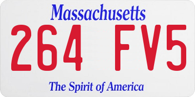 MA license plate 264FV5