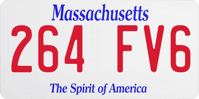 MA license plate 264FV6