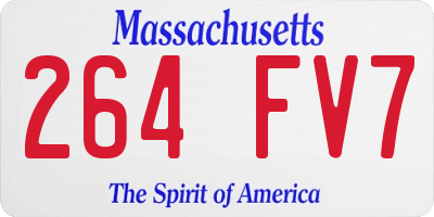 MA license plate 264FV7