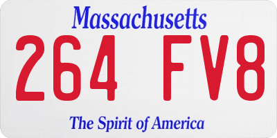 MA license plate 264FV8