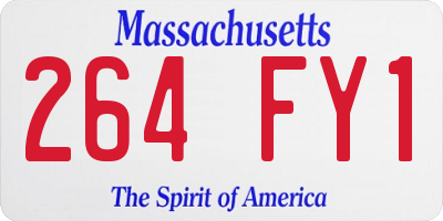 MA license plate 264FY1