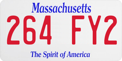 MA license plate 264FY2