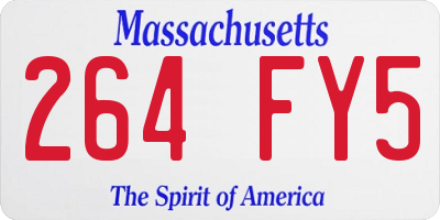 MA license plate 264FY5