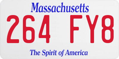 MA license plate 264FY8
