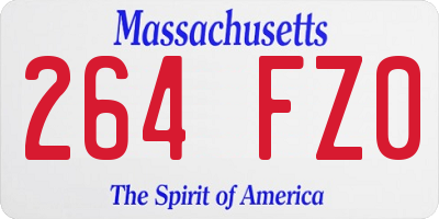 MA license plate 264FZ0
