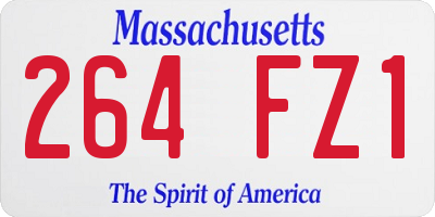 MA license plate 264FZ1