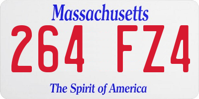 MA license plate 264FZ4