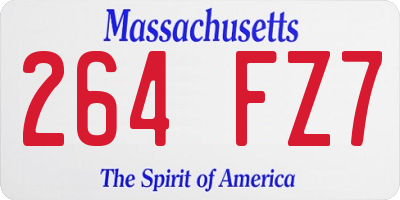 MA license plate 264FZ7