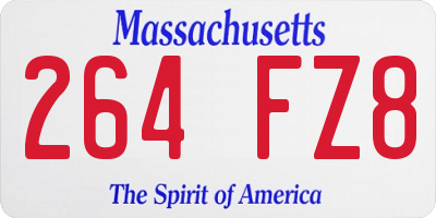 MA license plate 264FZ8