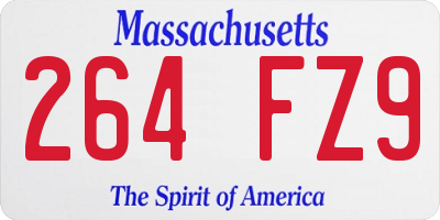 MA license plate 264FZ9