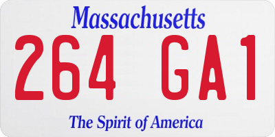 MA license plate 264GA1