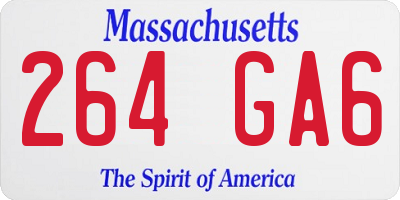 MA license plate 264GA6