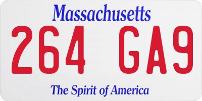 MA license plate 264GA9