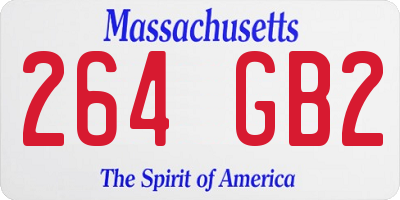 MA license plate 264GB2