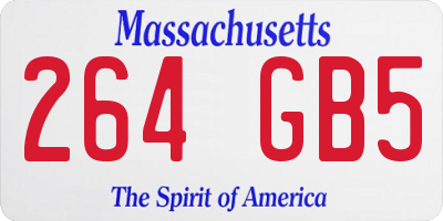 MA license plate 264GB5