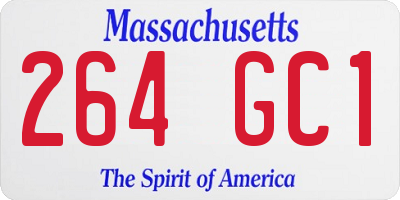 MA license plate 264GC1