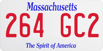 MA license plate 264GC2