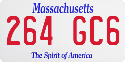 MA license plate 264GC6