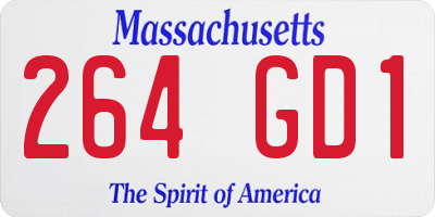 MA license plate 264GD1