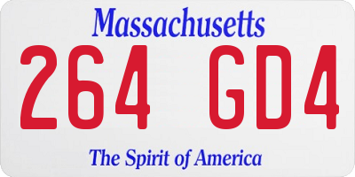 MA license plate 264GD4