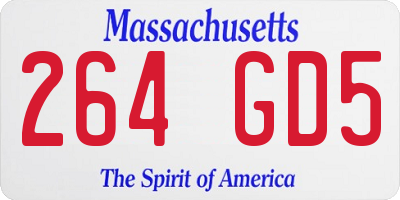 MA license plate 264GD5