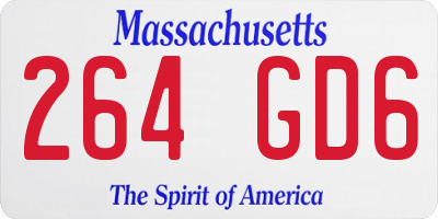 MA license plate 264GD6