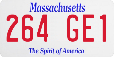 MA license plate 264GE1