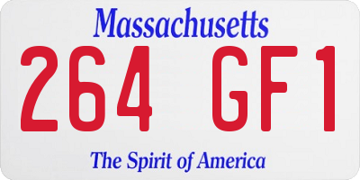 MA license plate 264GF1