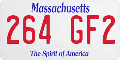 MA license plate 264GF2