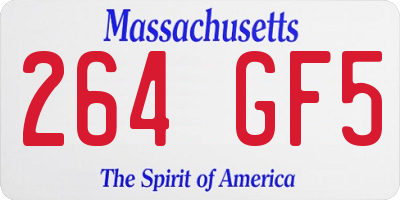 MA license plate 264GF5