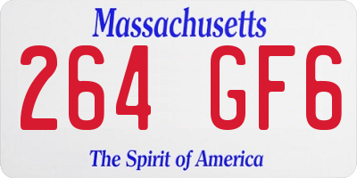 MA license plate 264GF6