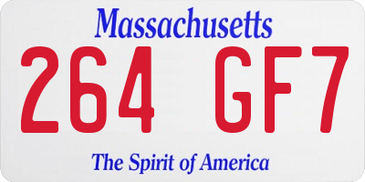 MA license plate 264GF7