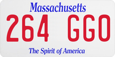 MA license plate 264GG0