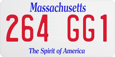 MA license plate 264GG1