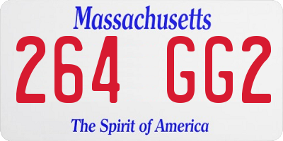 MA license plate 264GG2