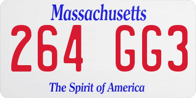 MA license plate 264GG3