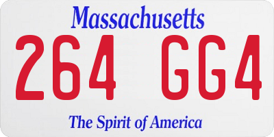 MA license plate 264GG4
