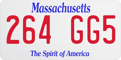 MA license plate 264GG5