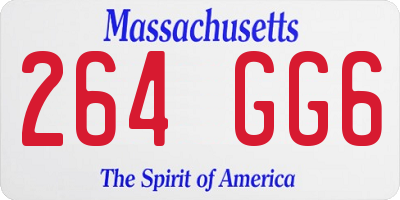 MA license plate 264GG6