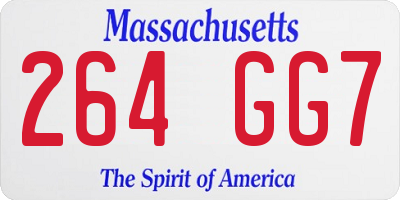 MA license plate 264GG7