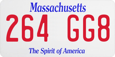 MA license plate 264GG8