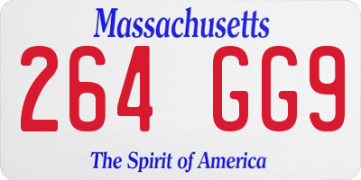 MA license plate 264GG9