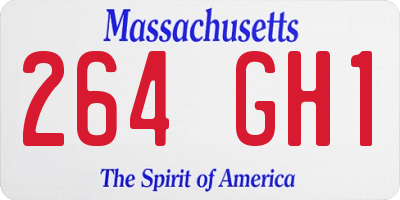 MA license plate 264GH1
